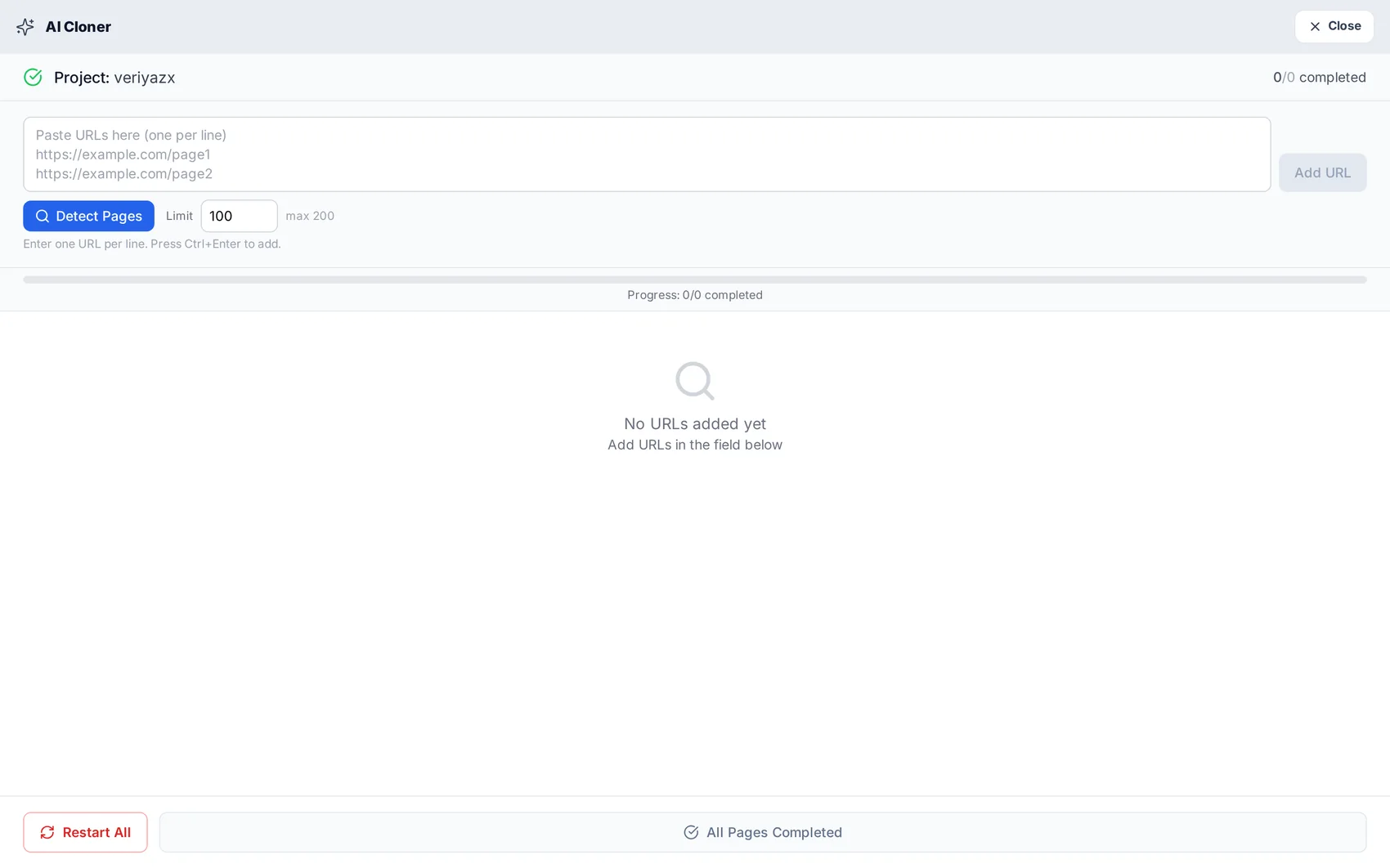 AI Cloner screen